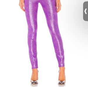 Lovers + Friends Metallic Purple Leggings